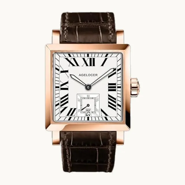 Automatic Watches for Men Original Design, Waterproof Mechanical Watch, Leather Strap Casual Dress Watch Mens G