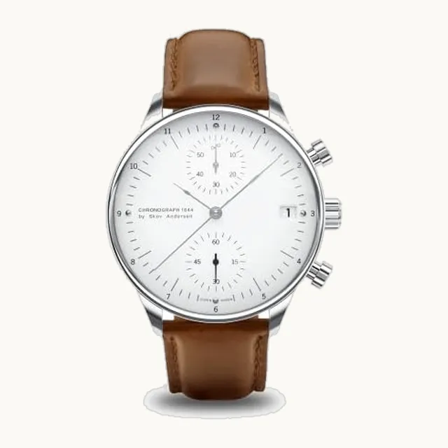 1844 Chronograph Mens Watch, Stainless Steel, Analog (Steel/White)