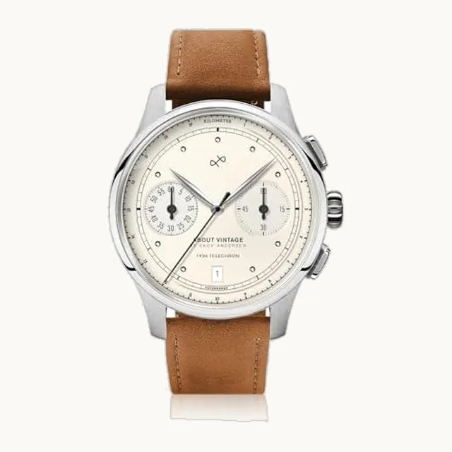 1934 Telechron Mens Watch, Stainless Steel