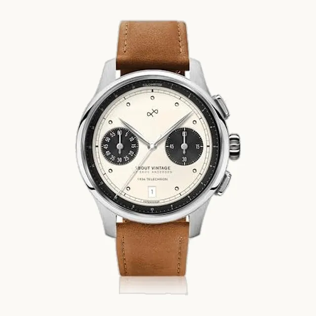 1934 Telechron Mens Watch, Stainless Steel