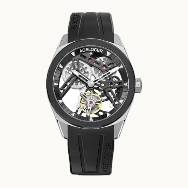 Tourbillon Watches Men, Original Ceramic Bezel Luxury Skeleton Manual Mechanical Watch, Waterproof Sport Watchs