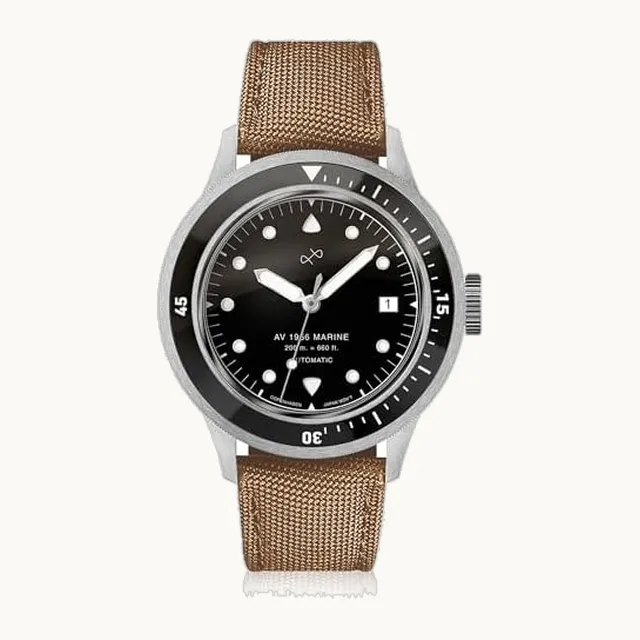 1956 Marine Automatic Men’s Watch – Black Dial, 41 mm Stainless Steel Case, Sapphire Crystal