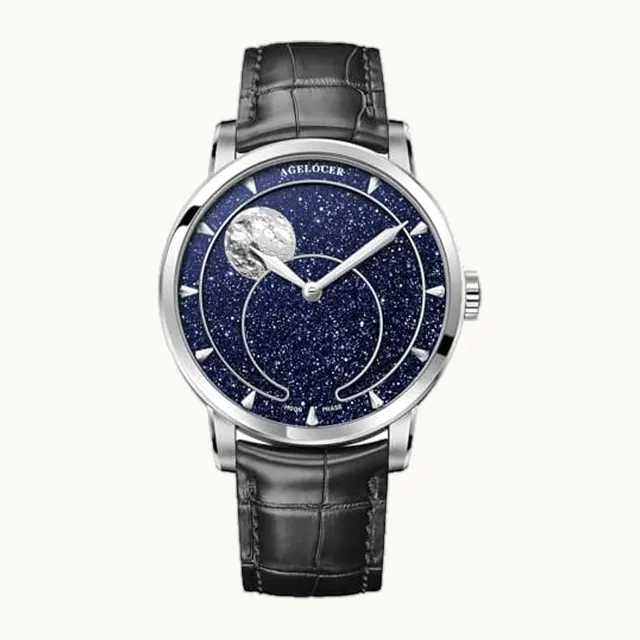 Moon Phase Watch Original Design, 29.51 Day Precise Moonphase, Automatic Mechanical Watches for Men, Luxury Wat