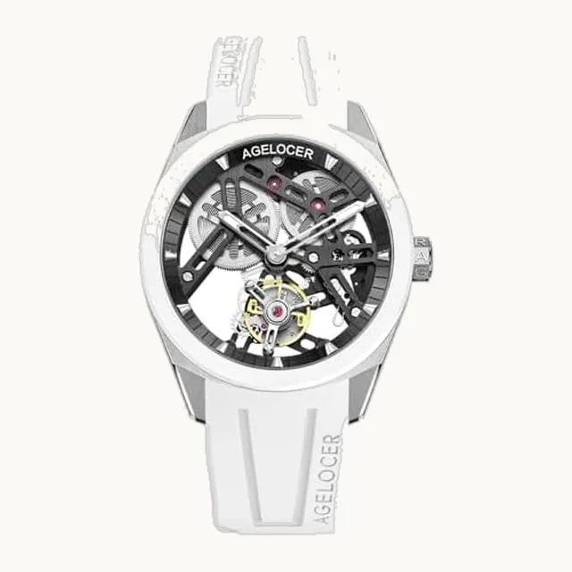 Tourbillon Watches Men, Original Ceramic Bezel Luxury Skeleton Manual Mechanical Watch, Waterproof Sport Watchs
