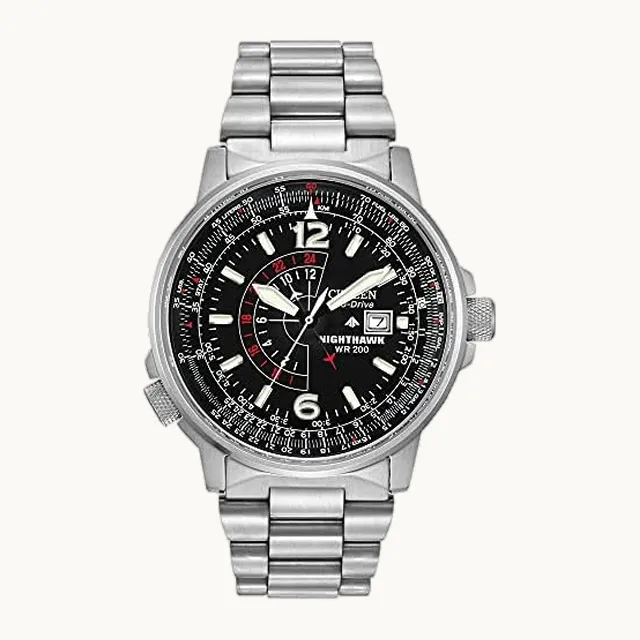 Nighthawk Reloj Eco-Drive en acero inoxidable para hombre