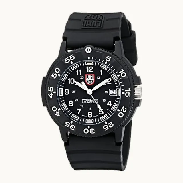 Reloj de buceo para hombre 3001 con sello de cuarzo azul marino