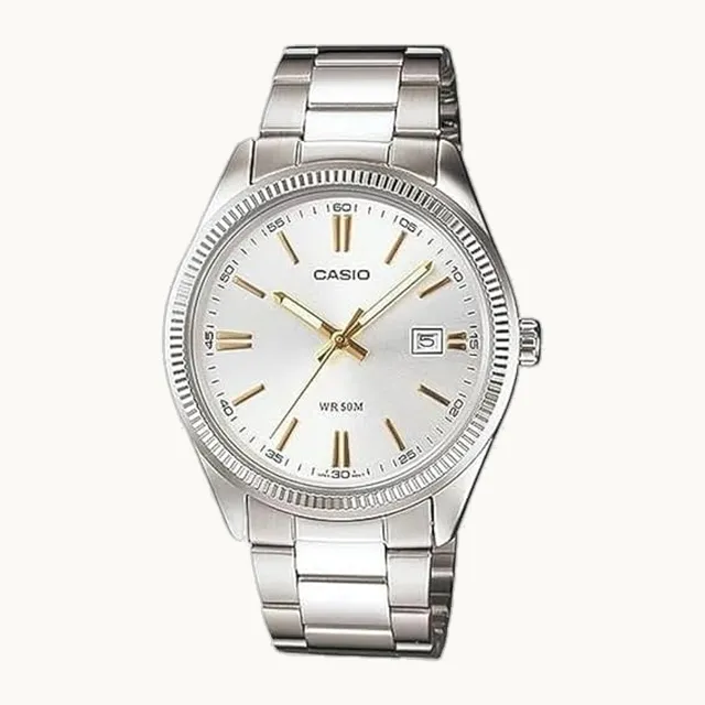 General Reloj analógico estándar MTP-1302D-7A2VDF - WW para hombre, Blanco, Unitalla, Movimiento de cuarzo