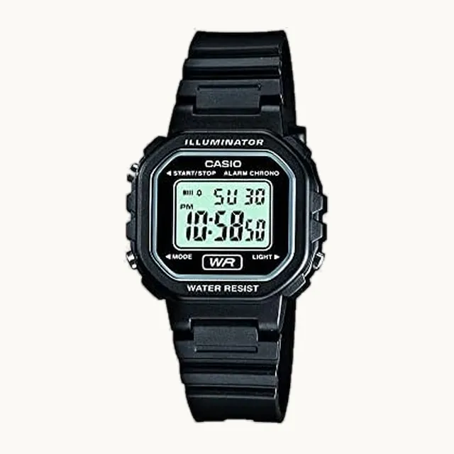 LA20WH Series | Reloj digital para mujer | Resistente al agua | Luz LED | Calendario automático | Indicación de la