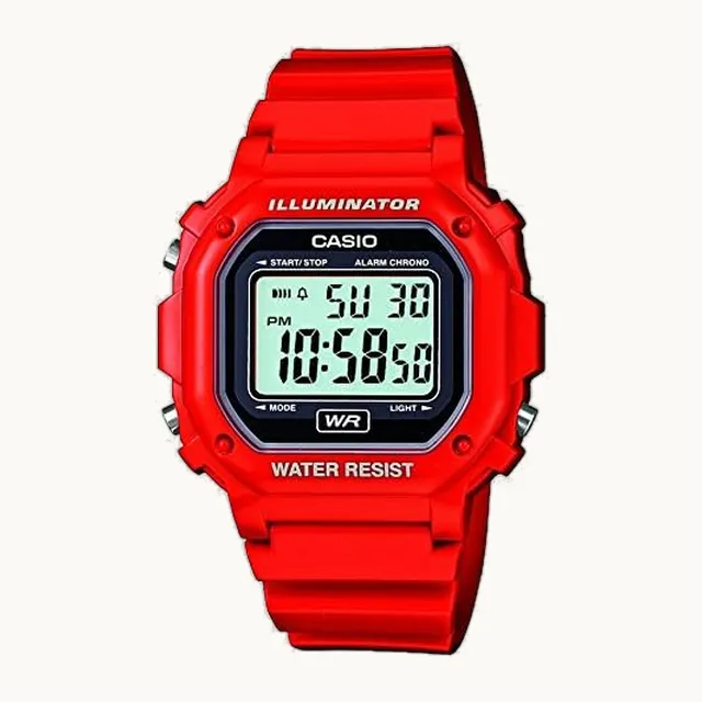 F108WH Series | Reloj digital para hombre | Iluminador | Resistente al agua | Luz LED | Alarma diaria | Cronómetro