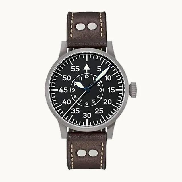 Leipzig Reloj para Hombre Analógico de Mecánico de Cuerda Manual con Brazalete de Piel de Vaca 861747