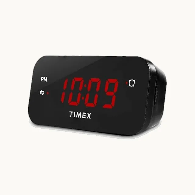 T121 Negro - Despertador (Negro, 1.78 cm (0.7"), AAA, 140 mm, 60 mm, 60 mm)