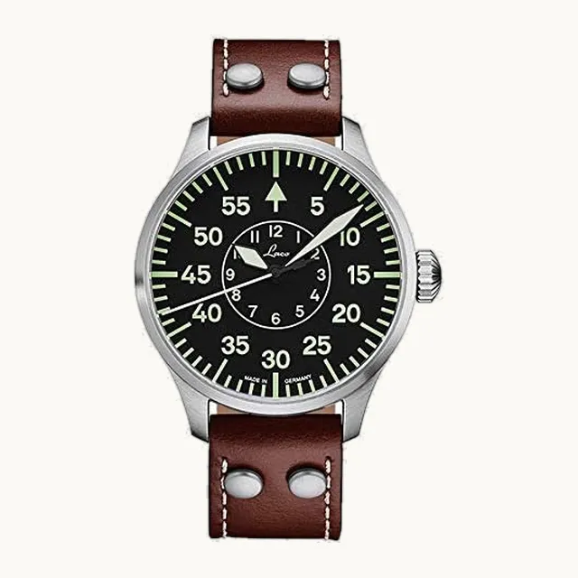 Reloj de Aquisgrán de importación oficial 861690, color marrón, Color de la esfera: negro, Relojes de pulsera