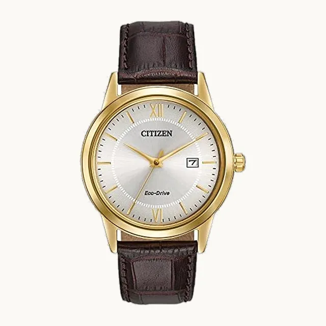 Reloj clásico con correa de piel para hombre, 3 manecillas