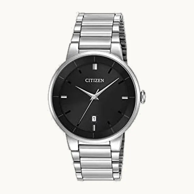 Reloj de cuarzo para hombre, de acero inoxidable, clásico