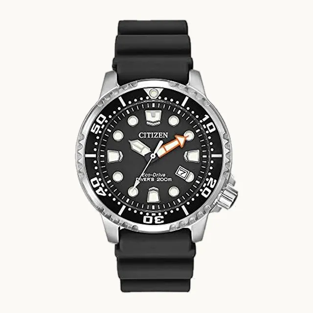 Promaster Dive Eco-Drive - Reloj de 3 manos, certificado ISO, manecillas y marcadores luminosos, bisel giratorio