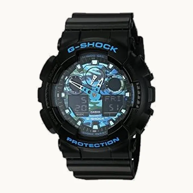 G-Shock Casio G-Shock Graphic Dial Resin Quartz Men's Watch GA100CB-1A