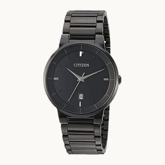 Reloj de cuarzo para hombre, acero inoxidable, clásico
