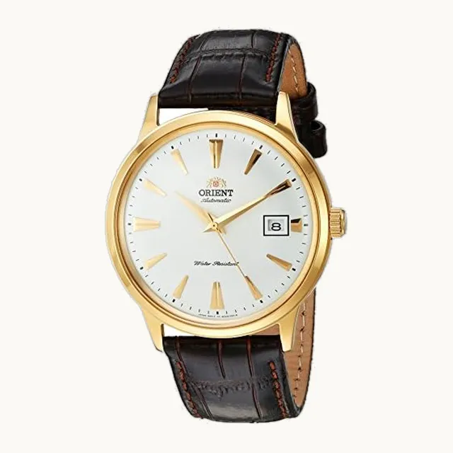 Bambino 2da generación Versión I - Reloj de vestir automático, japonés, acero inoxidable y cuero