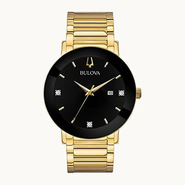 Reloj moderno de cuarzo para hombre, acero inoxidable, diamante
