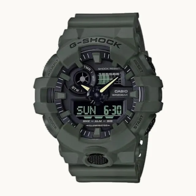 De los hombres 'G Shock' resina de cuarzo reloj Casual, color: gris (modelo: ga-700uc-8acr)