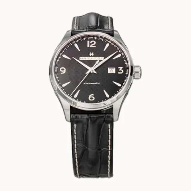 Reloj Jazzmaster Jazzmaster Viewmatic Auto con esfera negra de acero inoxidable y cristal de zafiro automático