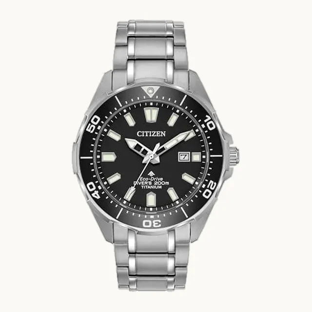 Promaster Sea Eco-Drive - Reloj de acero inoxidable para hombre, con fecha de 3 manos, bisel giratorio unidirecc