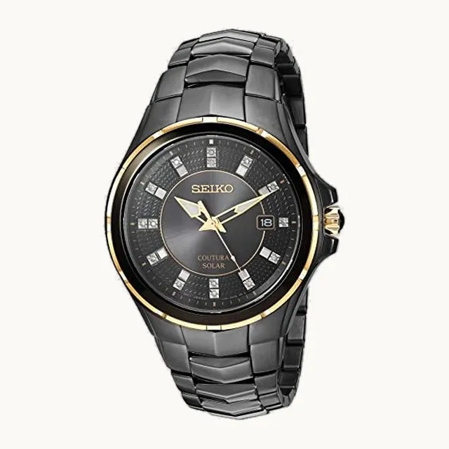 Reloj para hombre - Colección Coutura - Alimentación solar, caja y pulsera de acero inoxidable