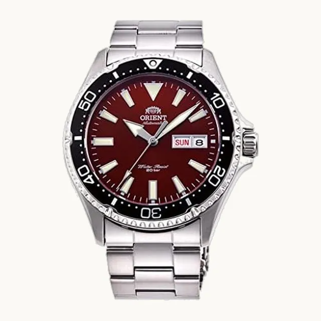 Reloj Orient para Hombre automático RA-AA0003R, Plateado y rojo, Pulsera