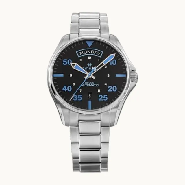 Reloj de pulsera para hombre, color caqui, esfera negra, automático, resistente al agua de 10 ATM, cristal de