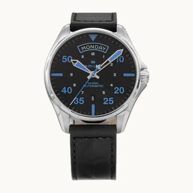 H64625731 - Reloj para hombre, color caqui, piloto, fecha, negro, negro, NEGRO, Clásico