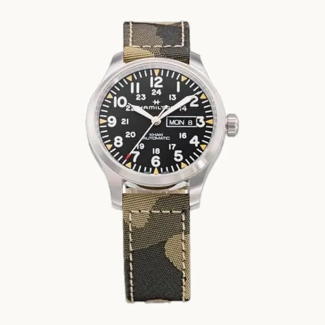 HAMILTON(ハミルトン) Reloj de pulsera de marca suiza Khaki Field H70535031 para hombre con esfera negra con esfera negra y cr