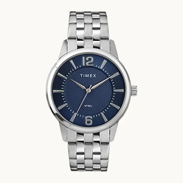 Reloj analógico de acero inoxidable de 40 mm para hombre