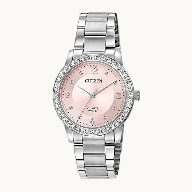 Reloj de cuarzo para mujer, acero inoxidable, vidrio