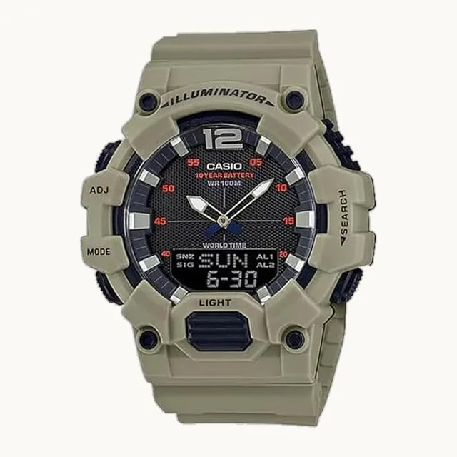 Men's HDC-700-1AVCF Classic Analog-Digital Display Quartz Black Watch