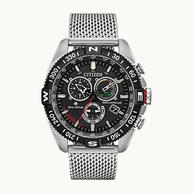 Promaster CB5840-59E - Reloj de cuarzo para hombre (correa de acero inoxidable), color plateado