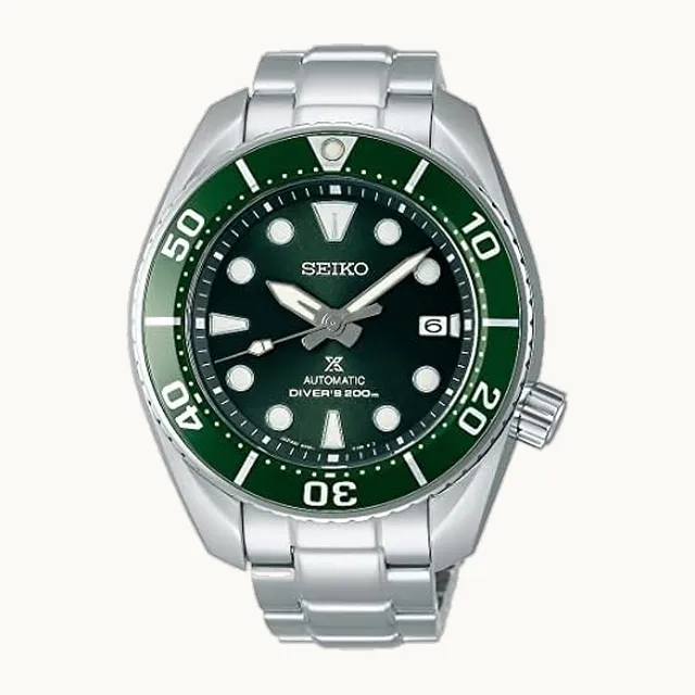 Prospex 3rd Gen"Sumo" Diver's Reloj automático de 200 m de vidrio de zafiro con esfera verde SPB103J1, SPB103J1