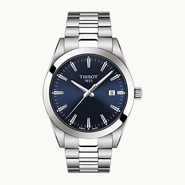 Reloj de vestir para hombre, acero inoxidable, color gris