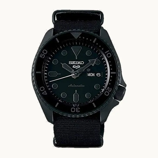 Watch for Men - 5 Sports - Automatic with Manual Winding Movement, Stainless Steel Case and Mesh Bracelet, 100m Wa
