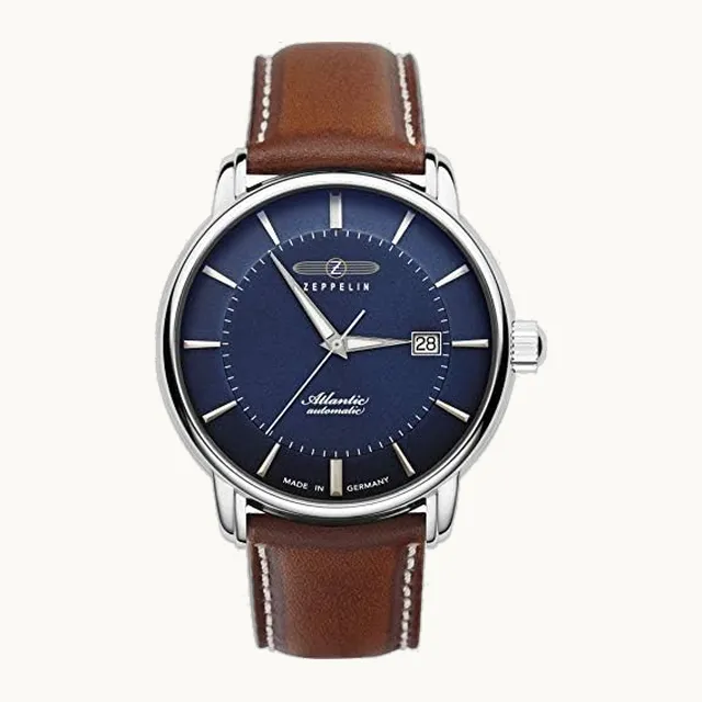 8452-3 Reloj suizo automático para hombre, Blanco, Moderno