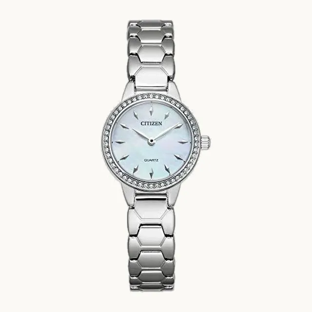 Reloj de cuarzo para mujer, acero inoxidable, vidrio
