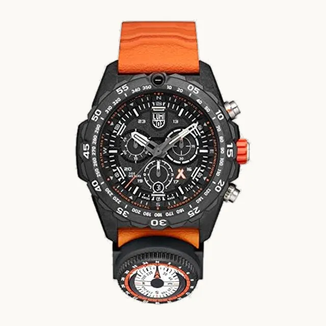 Bear Grylls Survival Master Series 3749: 45 mm negro/naranja acero inoxidable fabricado en Suiza 300 M resistenc