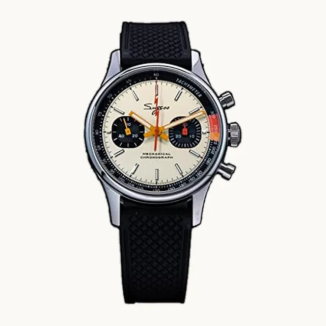 Generic Sugess 1963 Pilot cronógrafo mecánico para hombre, reloj de pulsera con movimiento de cuello cisne ST19