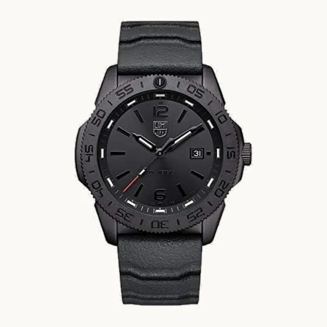 Reloj de cuarzo marino para hombre, Negro -, Reloj buceador