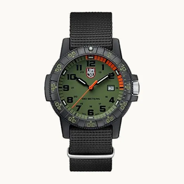 Leatherback sea turtle giant reloj para Hombre Analógico de Cuarzo con brazalete de Nylon XS.0337