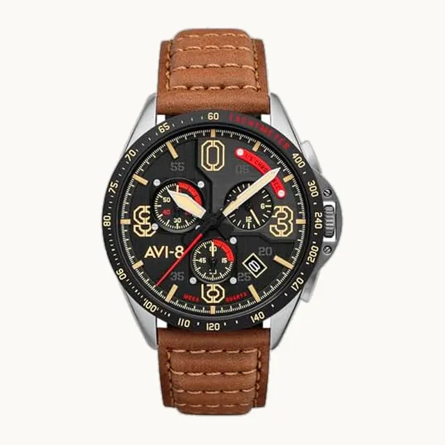 Reloj piloto de cuarzo japonés para hombre, 43 mm, P-51, Mustang Blakeslee, con correa de piel o acero inoxidabl
