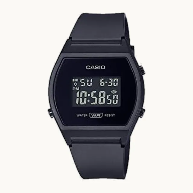 Reloj deportivo de cuarzo para mujer con correa de resina, color negro, 21 (Modelo: LW-204-1BCF), UNICA
