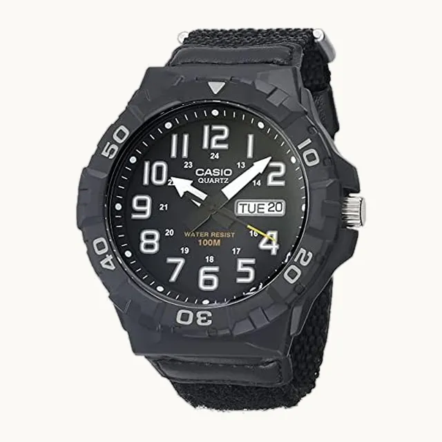 MRW200H Series | Men's Analog Watch | Sporty Design | 100 Meter Water Resistance | Date Display | Rotary Bezel | R