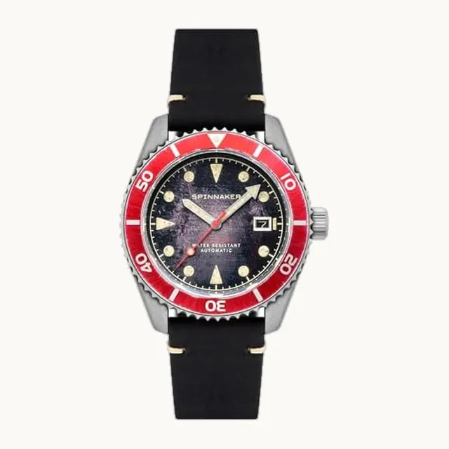 SP-5089 - Reloj automático de 3 manos con correa de piel auténtica o acero inoxidable para hombre