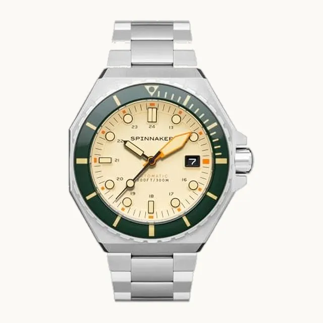 Dumas - Reloj de buceo automático para hombre, caja de acero inoxidable de 44 mm, correa de acero inoxidable