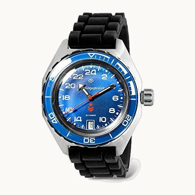 Komandirskie 650547 GMT - Reloj de pulsera mecánico automático para buceador